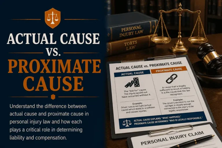 Actual Cause vs. Proximate Cause in Negligence: What They Mean And How They Differ