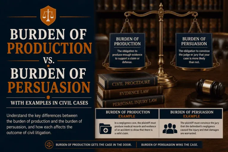 Difference Between Burden of Production And Burden of Persuasion