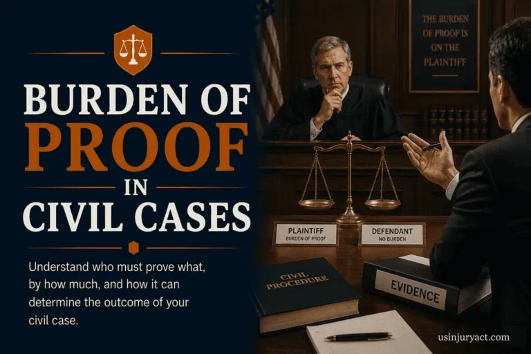 Burden of Proof in Civil Negligence Cases