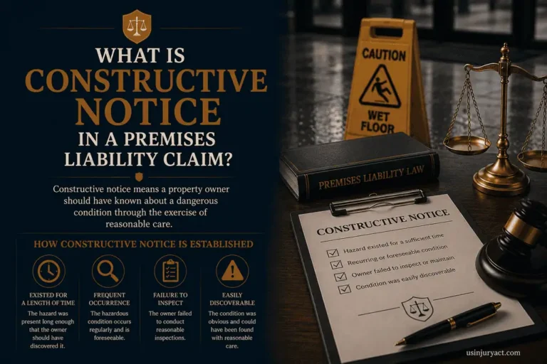 What Is Constructive Notice in premises liability