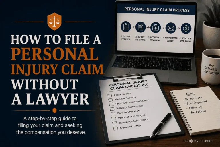 How to file a personal injury claim without a lawyer