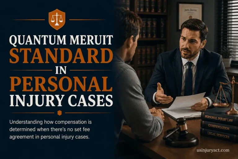 Quantum Meruit standard in personal injury cases