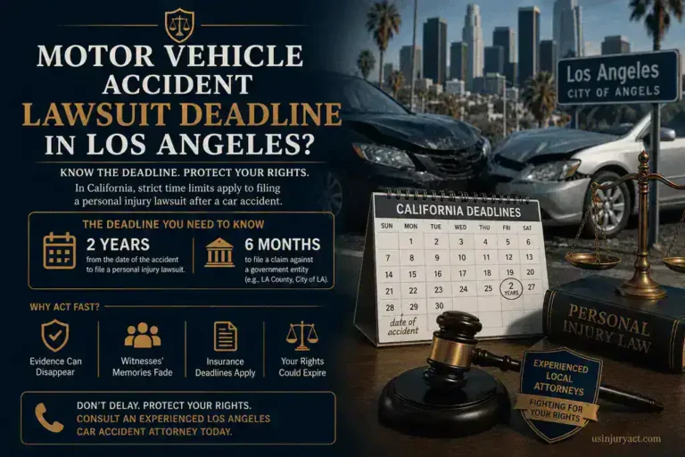The deadline to file a car accident lawsuit in Los Angeles