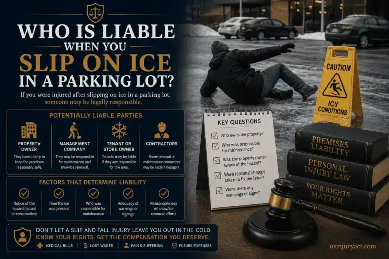 Who Is Liable When You Slip on Ice in a Parking Lot
